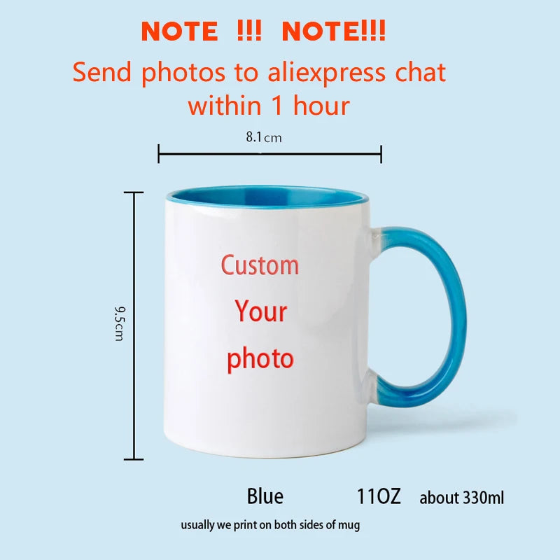 Personalized Your Photo Mug, Custom NAME IMAGE TEXT Cup,Customize Coffee Mugs, Milk Tea Cups, Mothers day, Wedding Gift