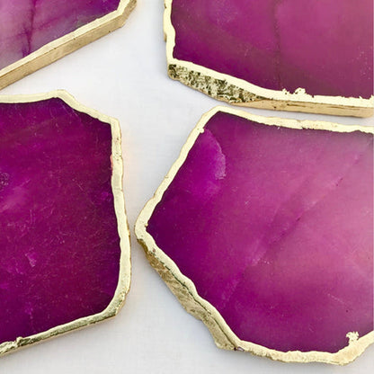 Magenta Agate Aventurine set of 4 Large Coasters/Persoanlised Momentos/Sign Boards/Personalised Momentos