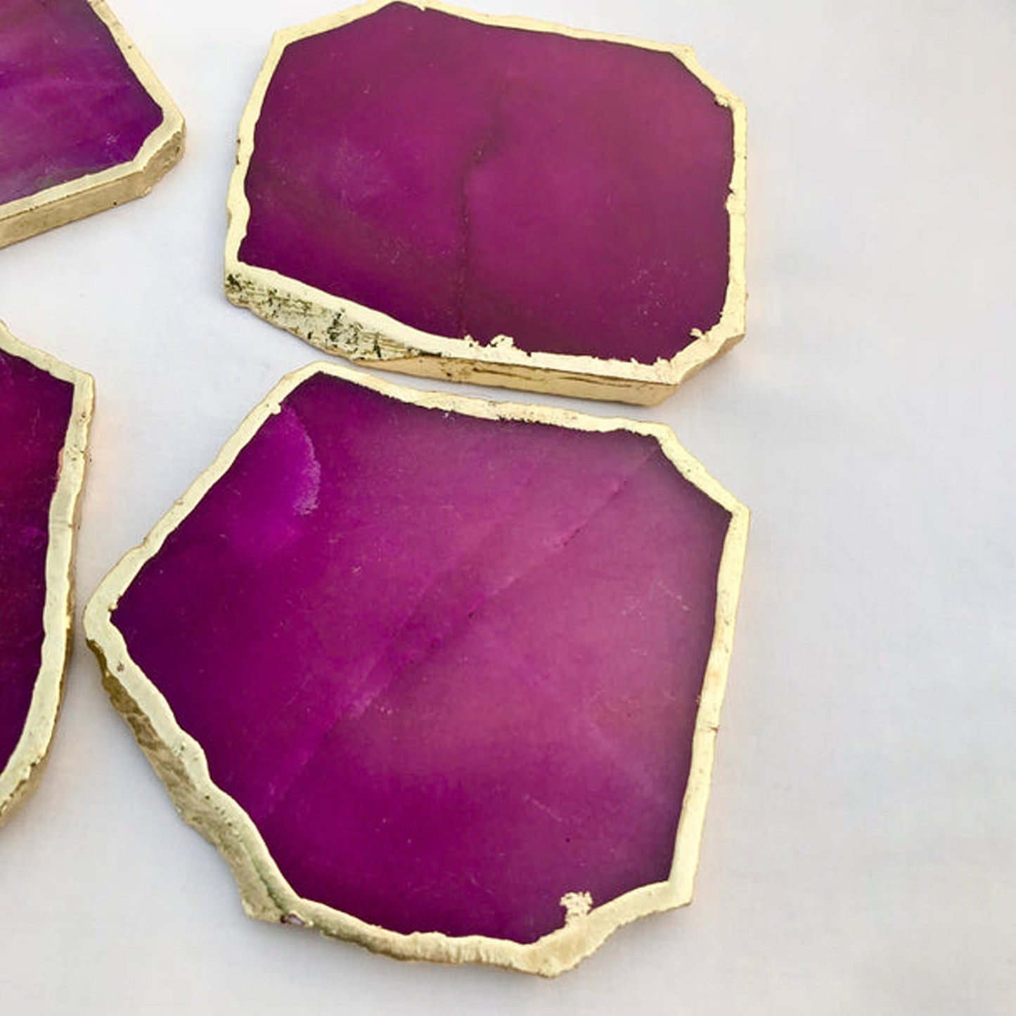 Magenta Agate Aventurine set of 4 Large Coasters/Persoanlised Momentos/Sign Boards/Personalised Momentos