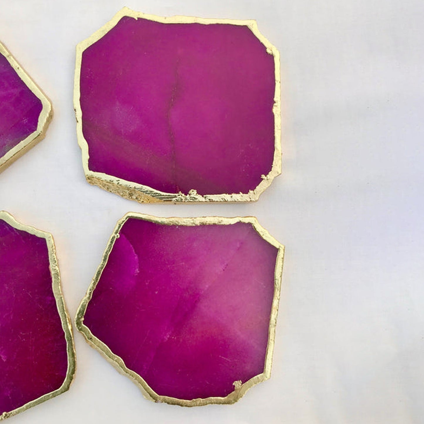 Magenta Agate Aventurine set of 4 Large Coasters/Persoanlised Momentos/Sign Boards/Personalised Momentos
