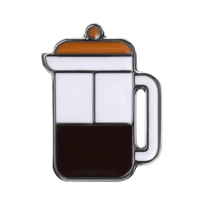 Coffee Cup Enamel Pins  Metal Brooches Fashion Lapel Badge Backpack Clothes Jewelry Gift for Friends
