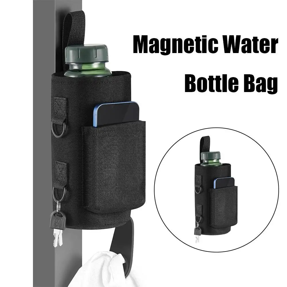 Magnetic Gym Water Bottle Bag Non Slip Magnetic Gym Sling Bag Portable Magnetic Water Bottle Carrier Holder for Gym Accessories