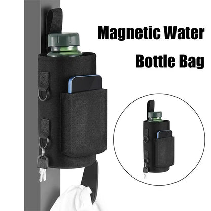 Magnetic Gym Water Bottle Bag Non Slip Magnetic Gym Sling Bag Portable Magnetic Water Bottle Carrier Holder for Gym Accessories