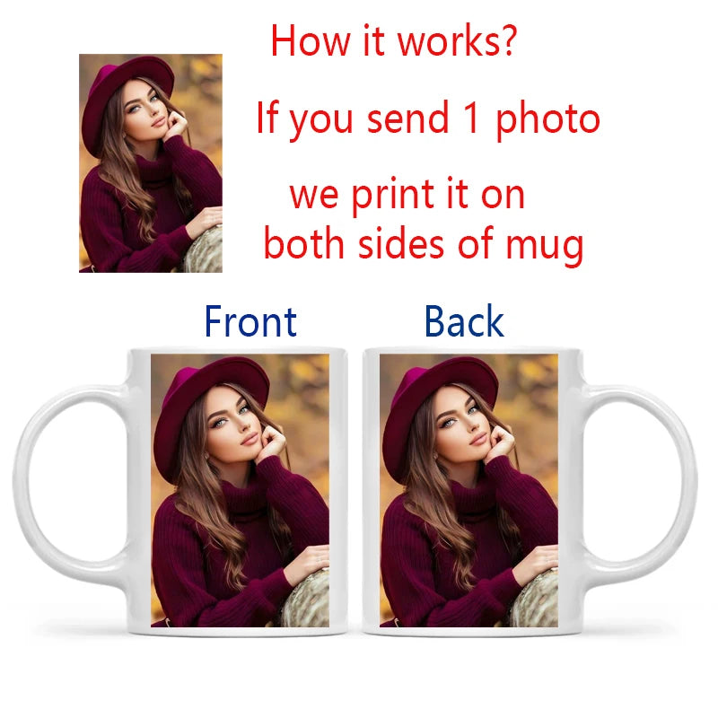 Personalized Your Photo Mug, Custom NAME IMAGE TEXT Cup,Customize Coffee Mugs, Milk Tea Cups, Mothers day, Wedding Gift