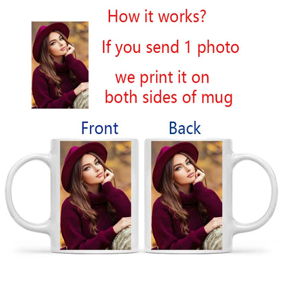Personalized Your Photo Mug, Custom NAME IMAGE TEXT Cup,Customize Coffee Mugs, Milk Tea Cups, Mothers day, Wedding Gift