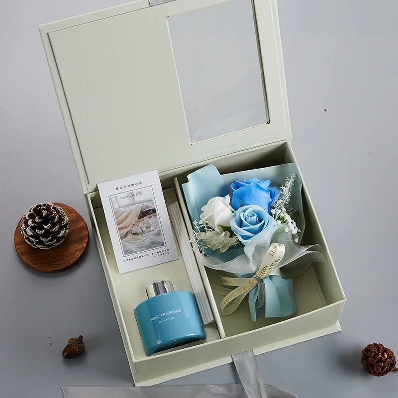 Korean-style Flameless Aromatherapy Bouquet Gift Box Holiday Gift Party Favor Christmas Gift