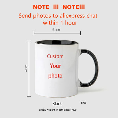 Personalized Your Photo Mug, Custom NAME IMAGE TEXT Cup,Customize Coffee Mugs, Milk Tea Cups, Mothers day, Wedding Gift
