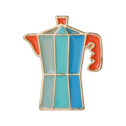 Coffee Cup Enamel Pins  Metal Brooches Fashion Lapel Badge Backpack Clothes Jewelry Gift for Friends