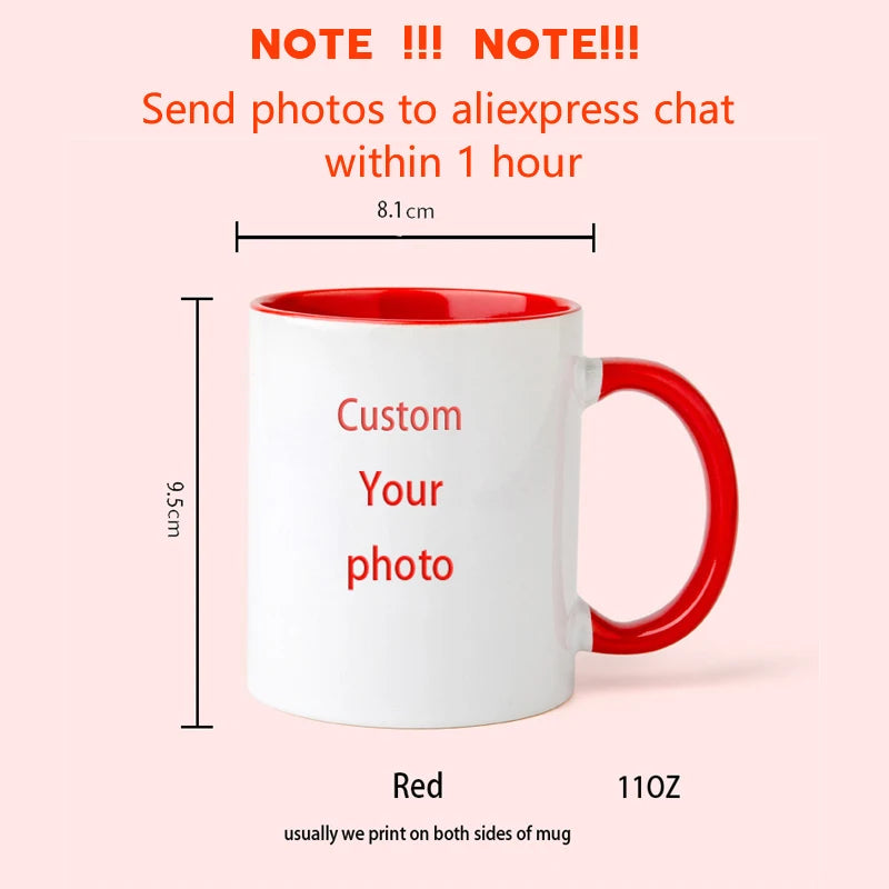 Personalized Your Photo Mug, Custom NAME IMAGE TEXT Cup,Customize Coffee Mugs, Milk Tea Cups, Mothers day, Wedding Gift
