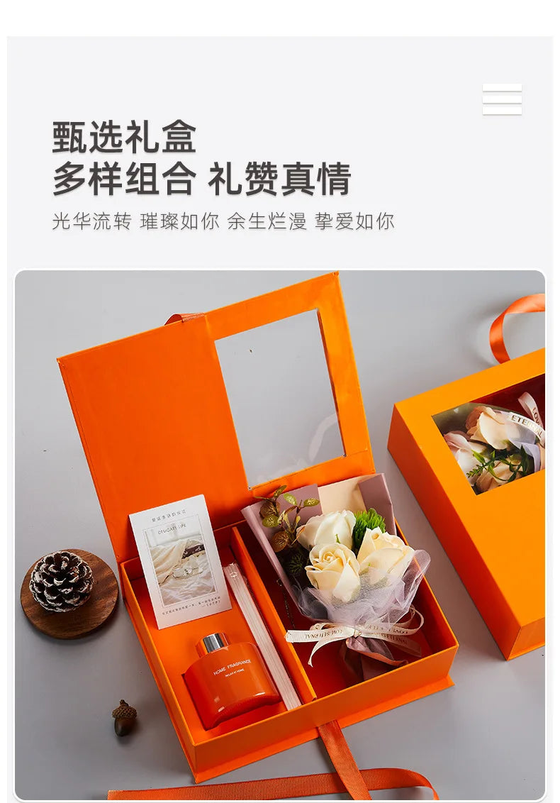 Korean-style Flameless Aromatherapy Bouquet Gift Box Holiday Gift Party Favor Christmas Gift