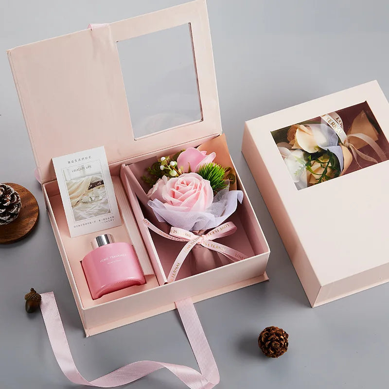 Korean-style Flameless Aromatherapy Bouquet Gift Box Holiday Gift Party Favor Christmas Gift