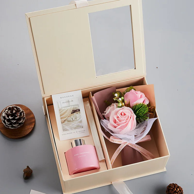 Korean-style Flameless Aromatherapy Bouquet Gift Box Holiday Gift Party Favor Christmas Gift