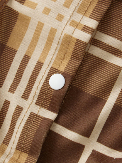 Christmas Family Pajamas Matching Sets Mom Dad Kids Long Sleeve Elk Print Tops and Plaid Pants Sleepwear Family Xmas Pajamas