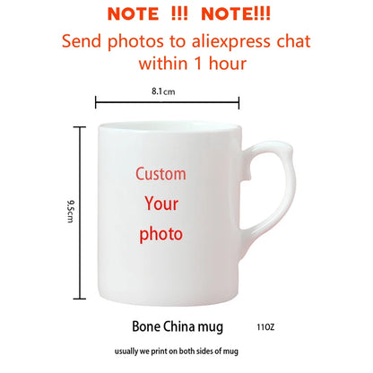 Personalized Your Photo Mug, Custom NAME IMAGE TEXT Cup,Customize Coffee Mugs, Milk Tea Cups, Mothers day, Wedding Gift