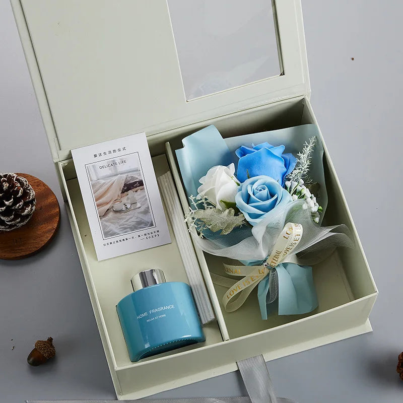 Korean-style Flameless Aromatherapy Bouquet Gift Box Holiday Gift Party Favor Christmas Gift