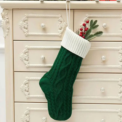 One Vintage Personalized Christmas Stocking with Embroidered Name, Holiday Stocking Gift Bag, Family Christmas Gift