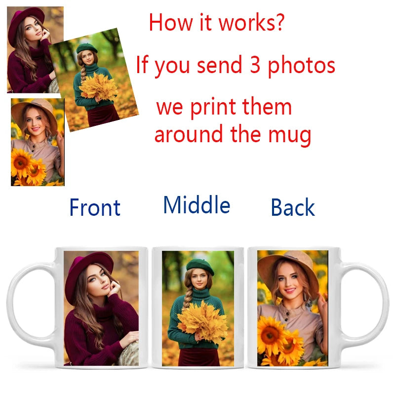 Personalized Your Photo Mug, Custom NAME IMAGE TEXT Cup,Customize Coffee Mugs, Milk Tea Cups, Mothers day, Wedding Gift