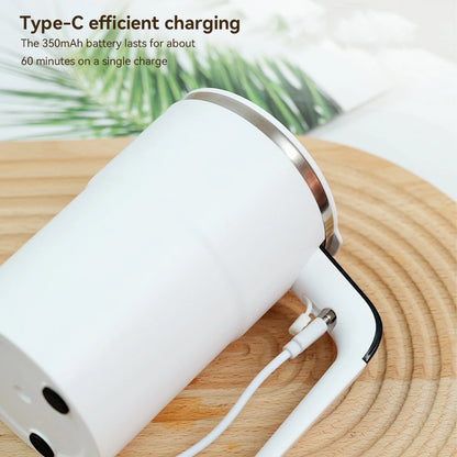 1Pc TYPE-C Rechargeable 155mAh Battery 304 Stainless Steel Automatic Stirring Cup Portable Coffee Mug with Temperature Display