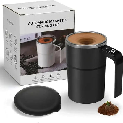 1Pc TYPE-C Rechargeable 155mAh Battery 304 Stainless Steel Automatic Stirring Cup Portable Coffee Mug with Temperature Display