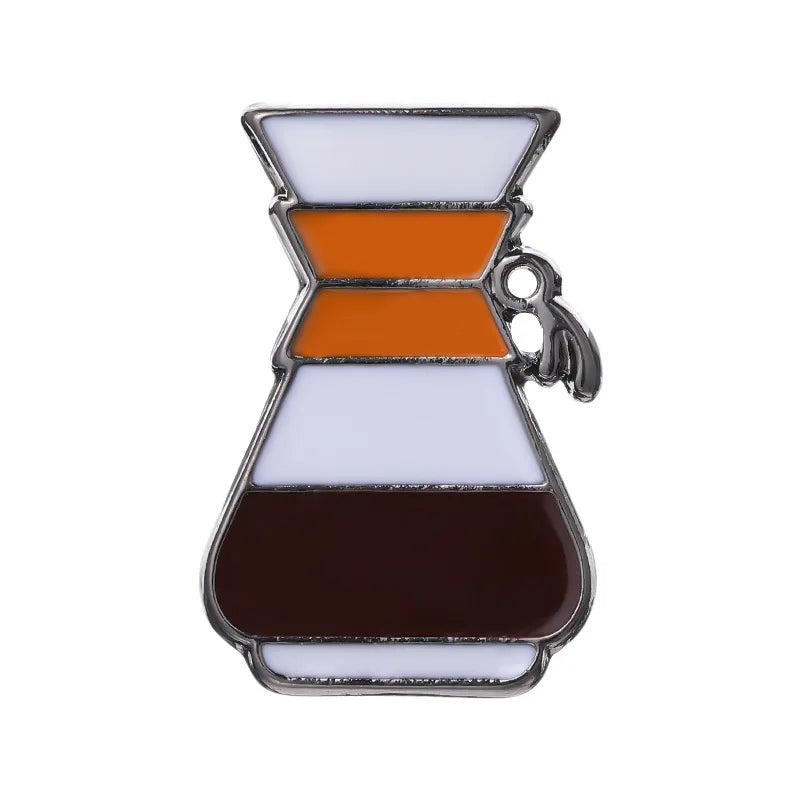Coffee Cup Enamel Pins  Metal Brooches Fashion Lapel Badge Backpack Clothes Jewelry Gift for Friends