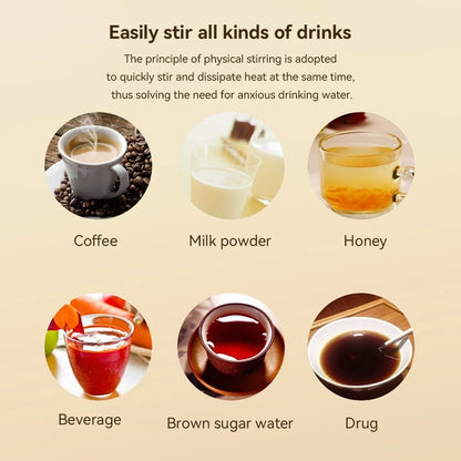 1Pc TYPE-C Rechargeable 155mAh Battery 304 Stainless Steel Automatic Stirring Cup Portable Coffee Mug with Temperature Display