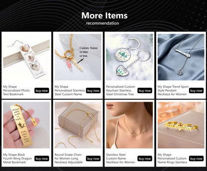 Custom Photo Keychain Women Stainless Steel Keyring Rectangle Heart Shape Personalized Picture Key Holder Jewelry Christmas Gift