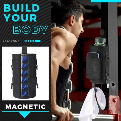 Magnetic Gym Water Bottle Bag Non Slip Magnetic Gym Sling Bag Portable Magnetic Water Bottle Carrier Holder for Gym Accessories