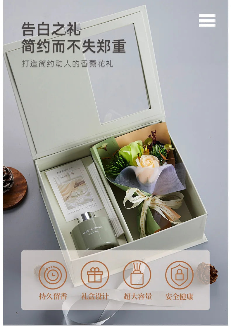 Korean-style Flameless Aromatherapy Bouquet Gift Box Holiday Gift Party Favor Christmas Gift