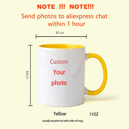 Personalized Your Photo Mug, Custom NAME IMAGE TEXT Cup,Customize Coffee Mugs, Milk Tea Cups, Mothers day, Wedding Gift