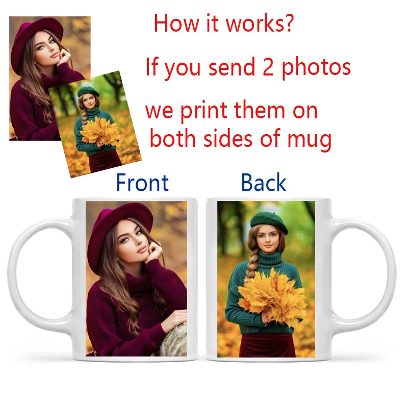 Personalized Your Photo Mug, Custom NAME IMAGE TEXT Cup,Customize Coffee Mugs, Milk Tea Cups, Mothers day, Wedding Gift
