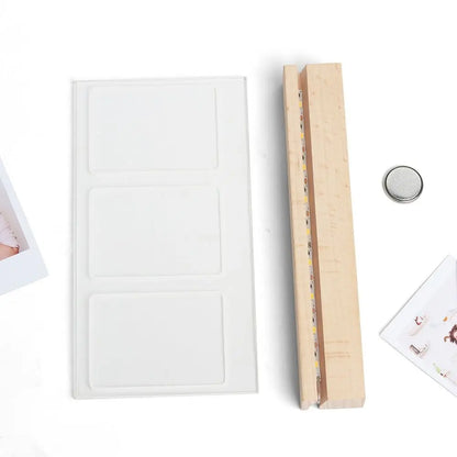 3 in 1 Photo Frame Instant Camera Acrylic LED Light 3 inch Picture Holder Photo Table for Fujifilm/Polaroid Desktop Decor