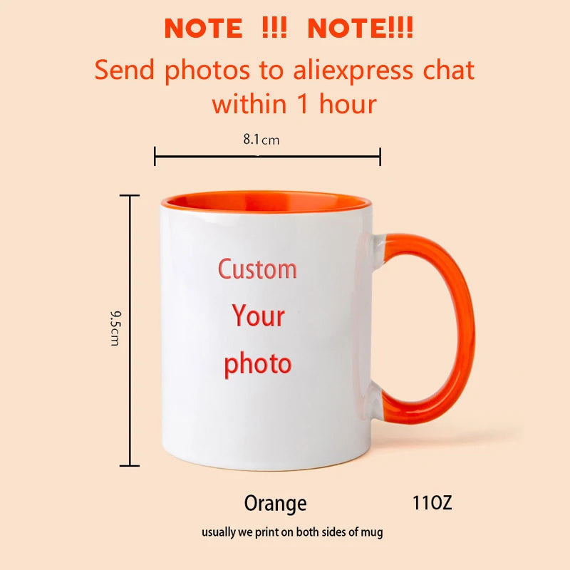 Personalized Your Photo Mug, Custom NAME IMAGE TEXT Cup,Customize Coffee Mugs, Milk Tea Cups, Mothers day, Wedding Gift