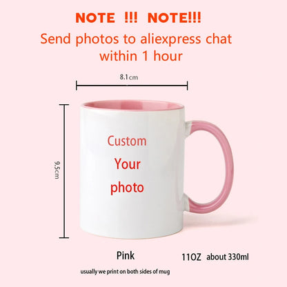 Personalized Your Photo Mug, Custom NAME IMAGE TEXT Cup,Customize Coffee Mugs, Milk Tea Cups, Mothers day, Wedding Gift