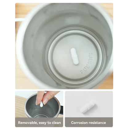 1Pc TYPE-C Rechargeable 155mAh Battery 304 Stainless Steel Automatic Stirring Cup Portable Coffee Mug with Temperature Display